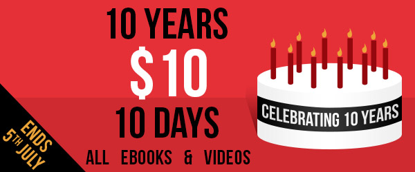 Packt Publishing 10 days 10 years 10$